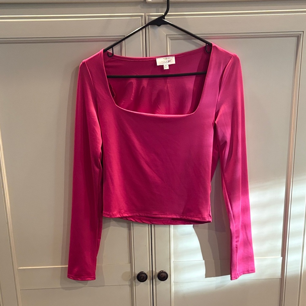 Pink Long Sleeve Women's Top